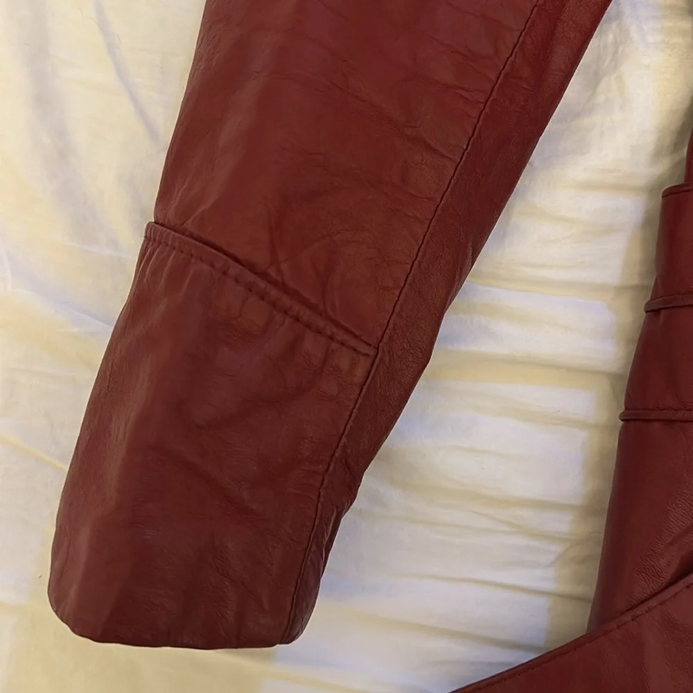 Vintage Leather Trench Coat - Picture 4 of 8